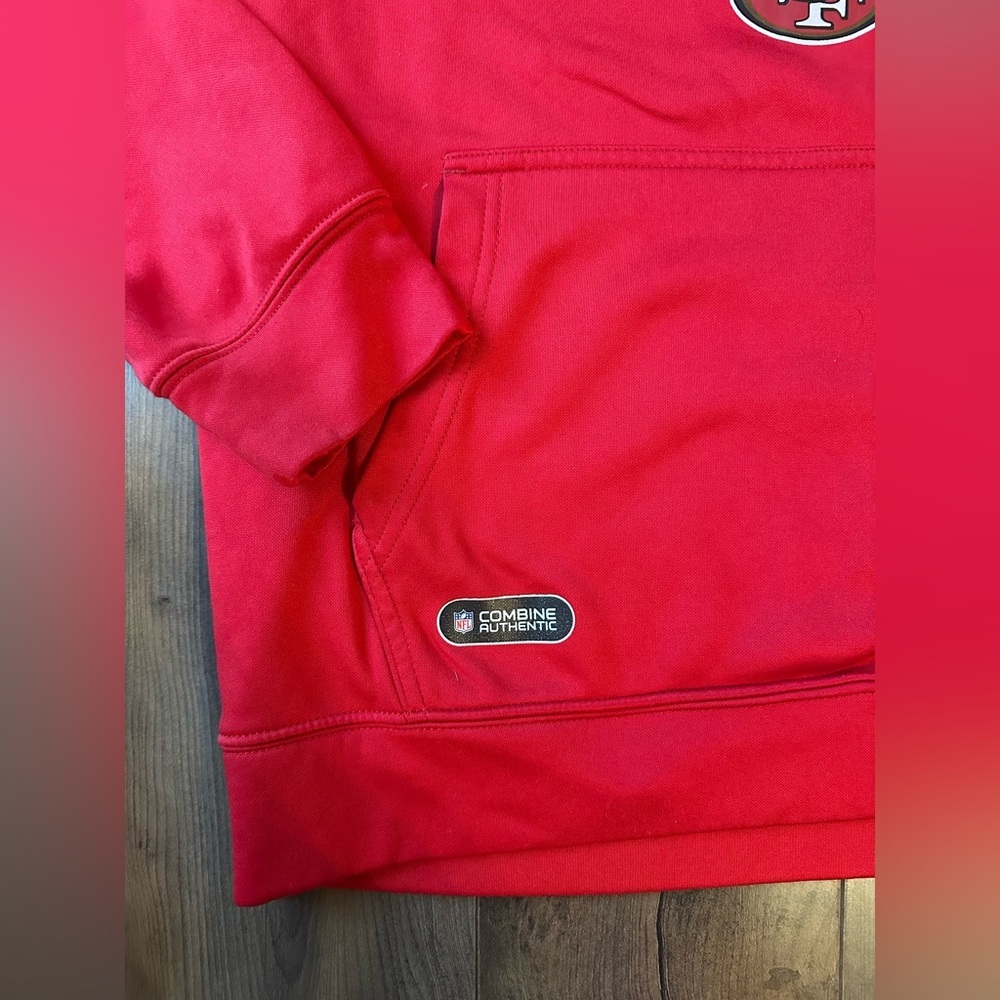 San Francisco 49ers NFL Combine Hoodie Red Pullover Sweatshirt Medium - Picture 2 of 6